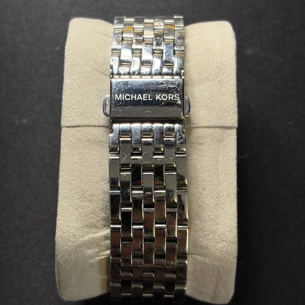 Michael Kors Darci Watch Women Silver Crystal Pave Bezel MK-3190 Wristwatch - Picture 4 of 7